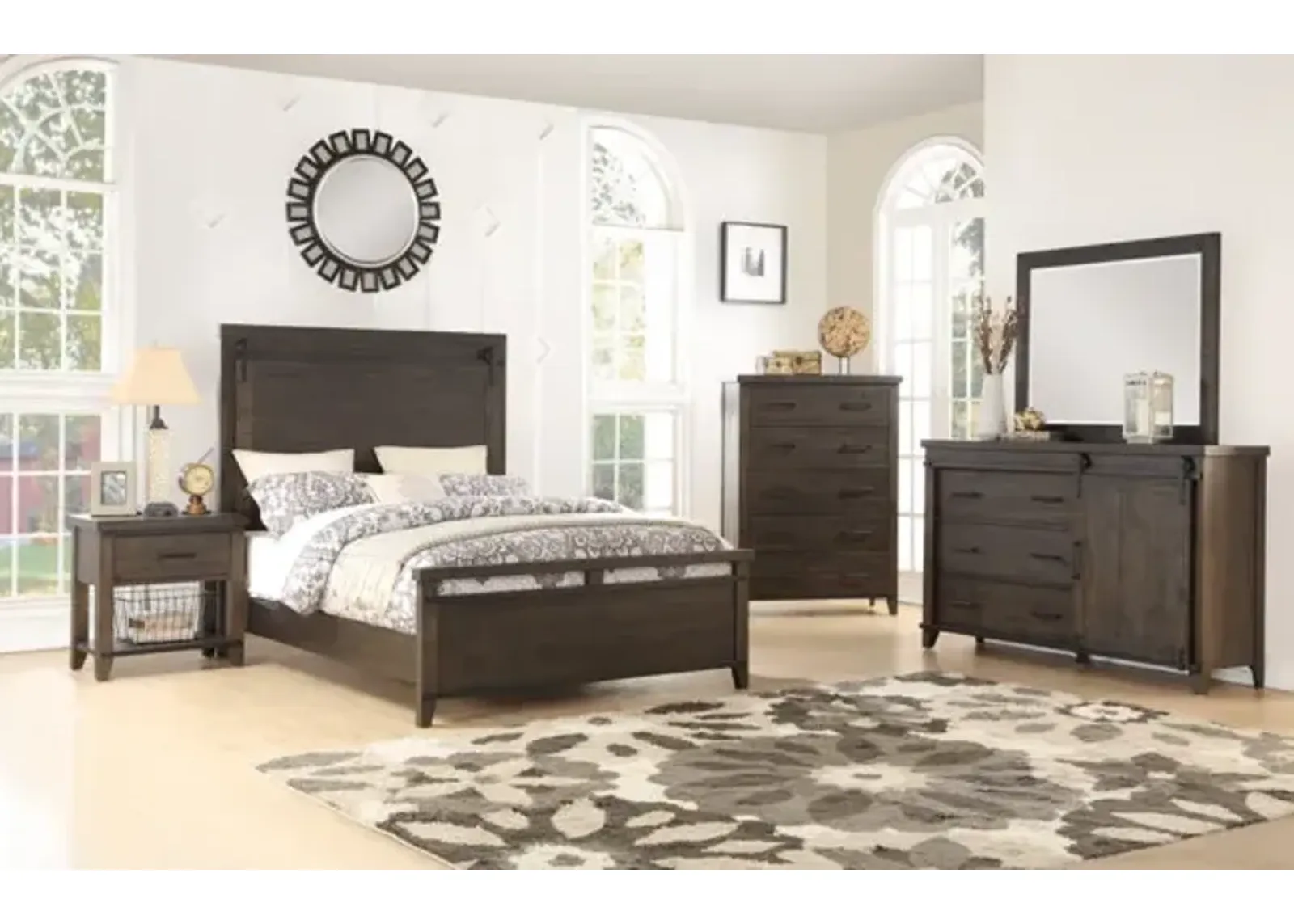 Urban Barn Queen Panel Charcoal Non-Storage Bedroom Suite