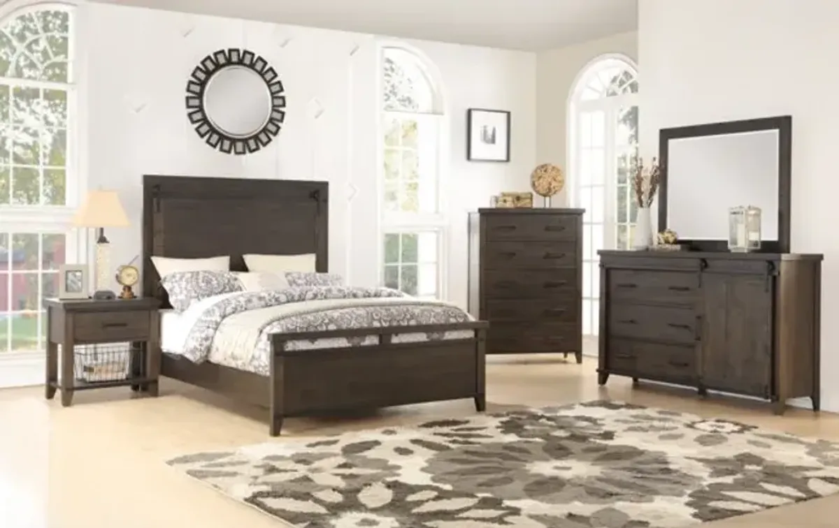 Urban Barn Queen Panel Charcoal Non-Storage Bedroom Suite