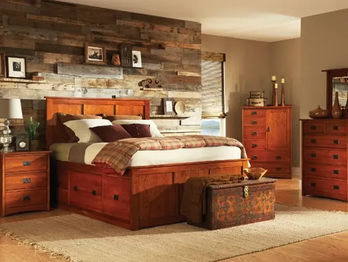 American Mission II Queen Storage Bed Bedroom Suite