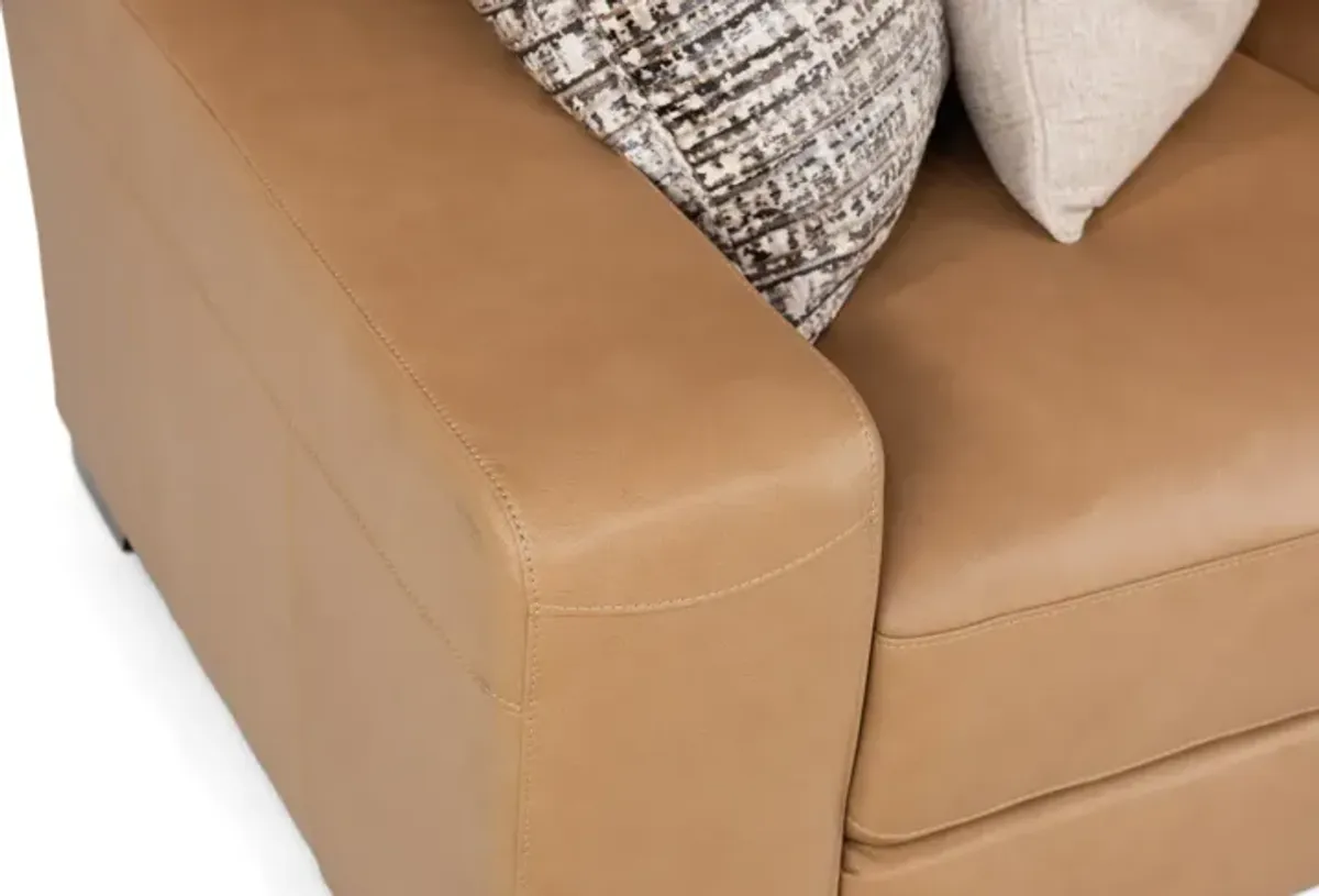 Cutler 2 Piece Leather Modular Sectional - Right Chaise