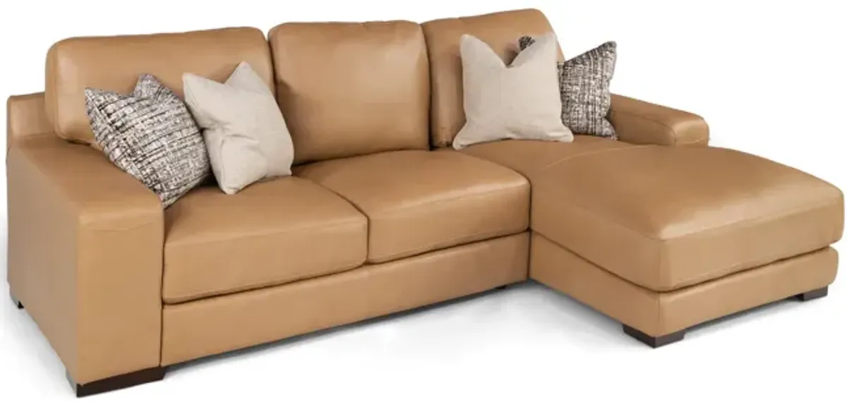 Cutler 2 Piece Leather Modular Sectional - Right Chaise
