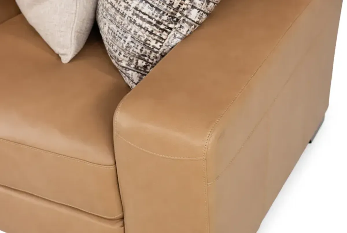 Cutler 2 Piece Leather Modular Sectional - Left Chaise