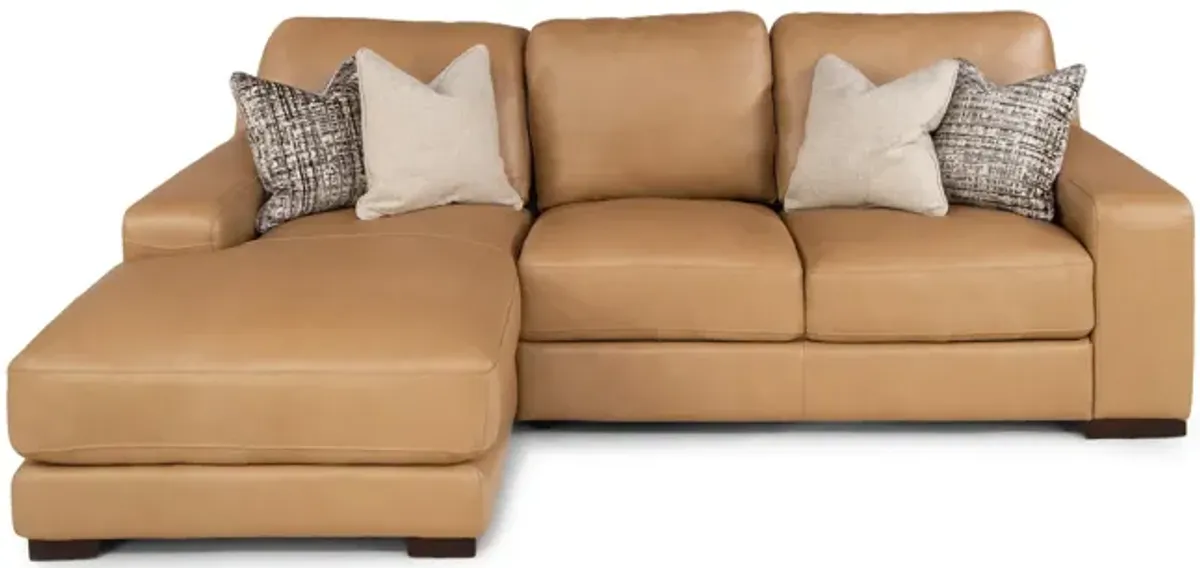 Cutler 2 Piece Leather Modular Sectional - Left Chaise