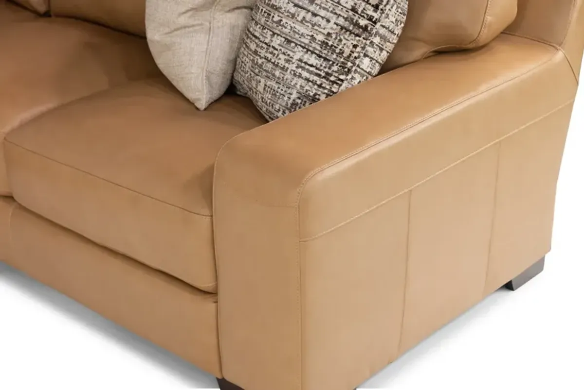 Cutler 2 Piece Leather Modular Sectional - Left Chaise