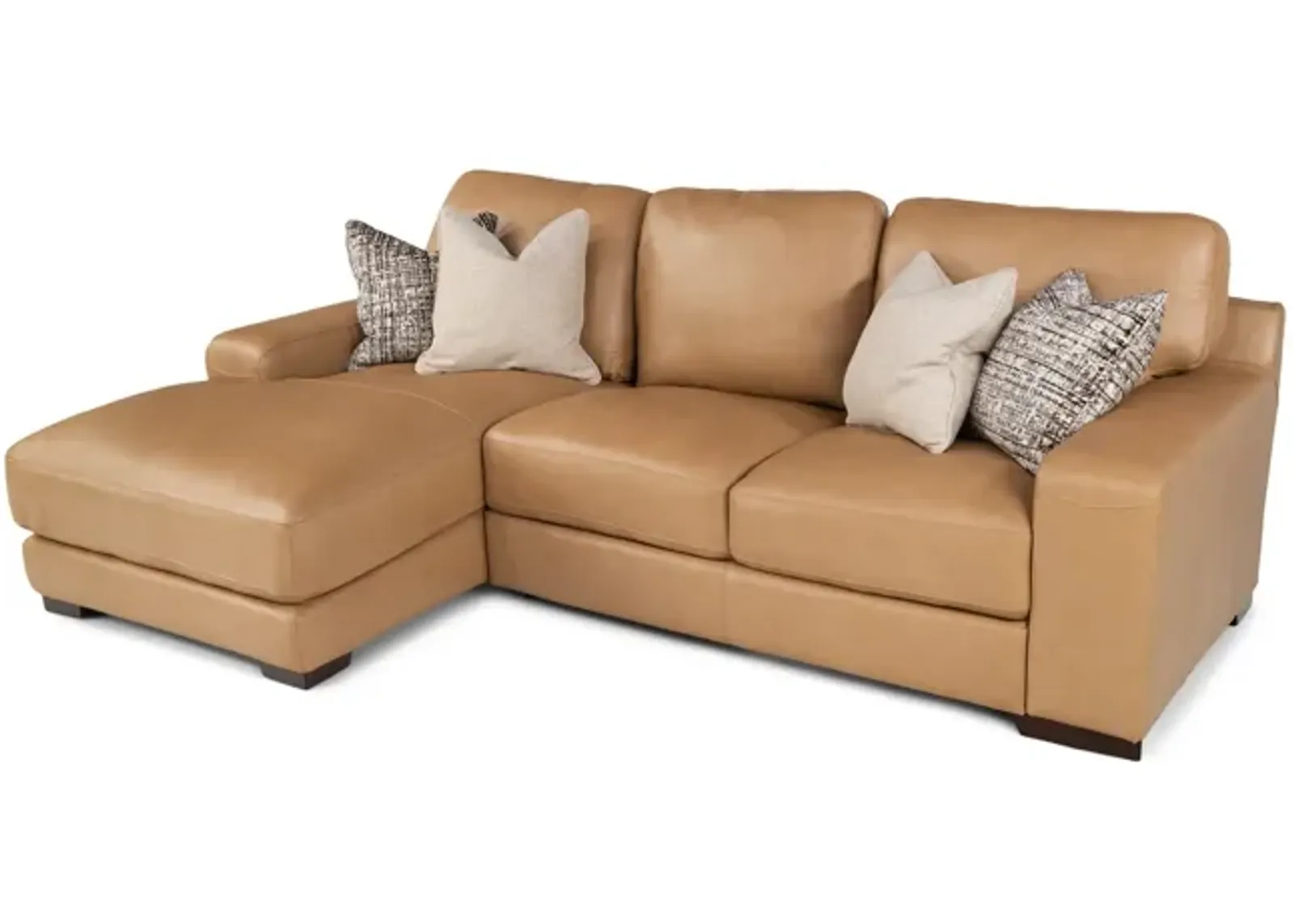 Cutler 2 Piece Leather Modular Sectional - Left Chaise