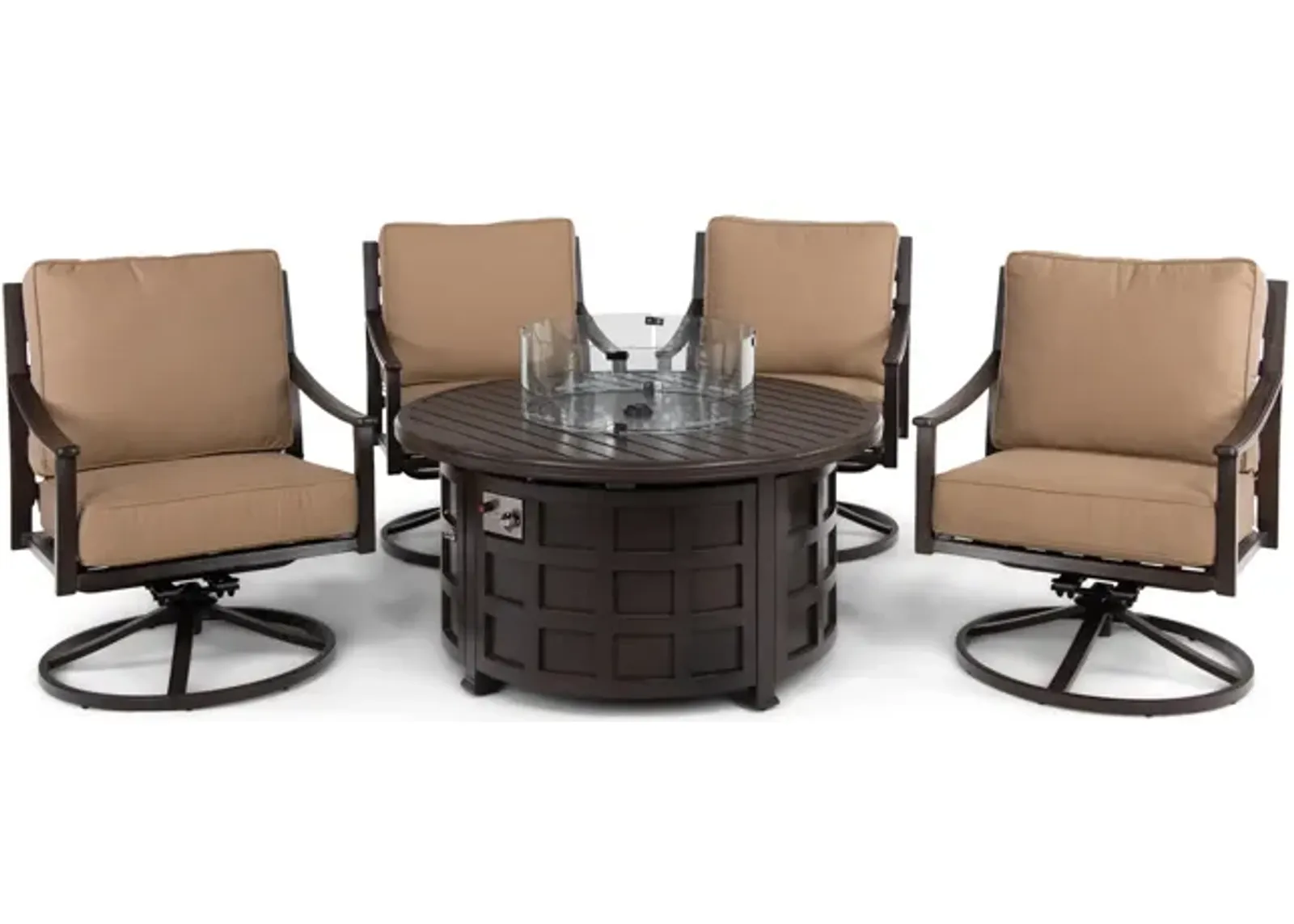 Summit 5 Piece Round Fire Table Set