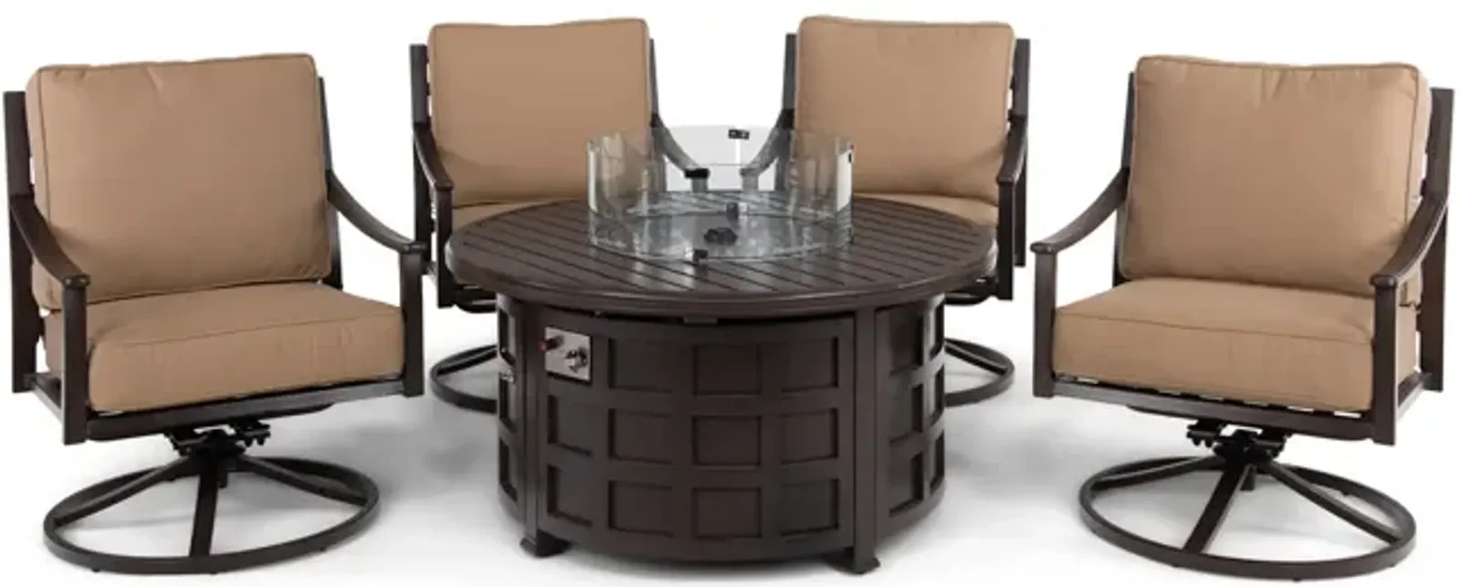 Summit 5 Piece Round Fire Table Set