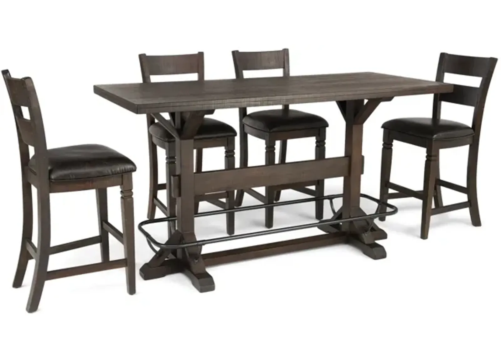 Homestead Grand Pub Table With 4 Ladderback Bar Stools