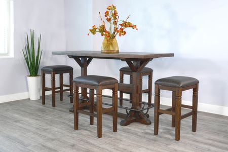 Homestead Grand Pub Table with 4 backless stools