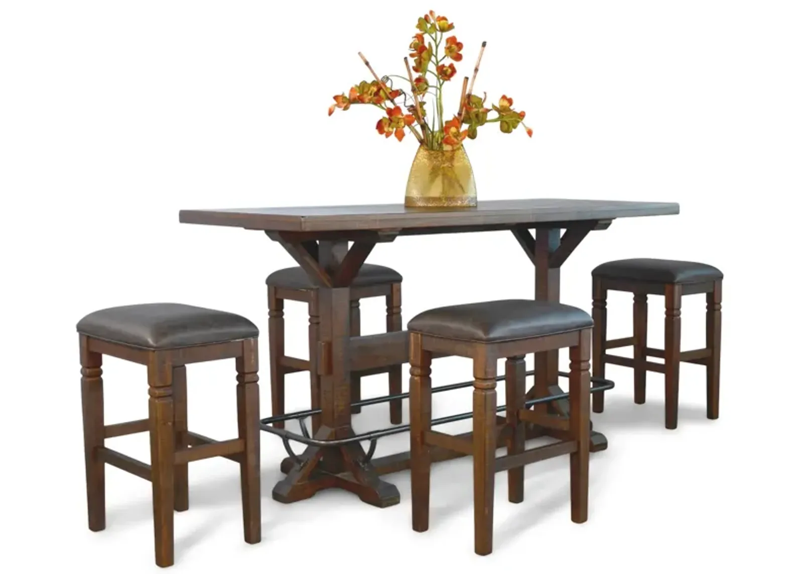 Homestead Grand Pub Table with 4 backless stools