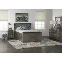 Laguna Full Bookcase Bedroom Suite with Storage on 1 Side