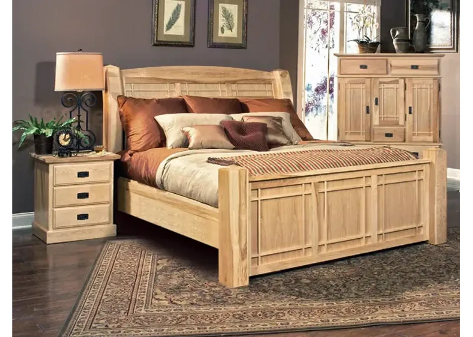 Hickory Highlands Queen Arch Bedroom Suite