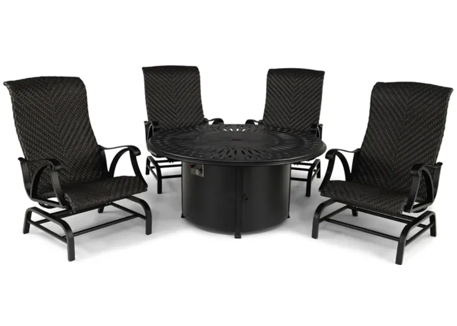 San Tropez 5 Piece Fire Table Chat Set 