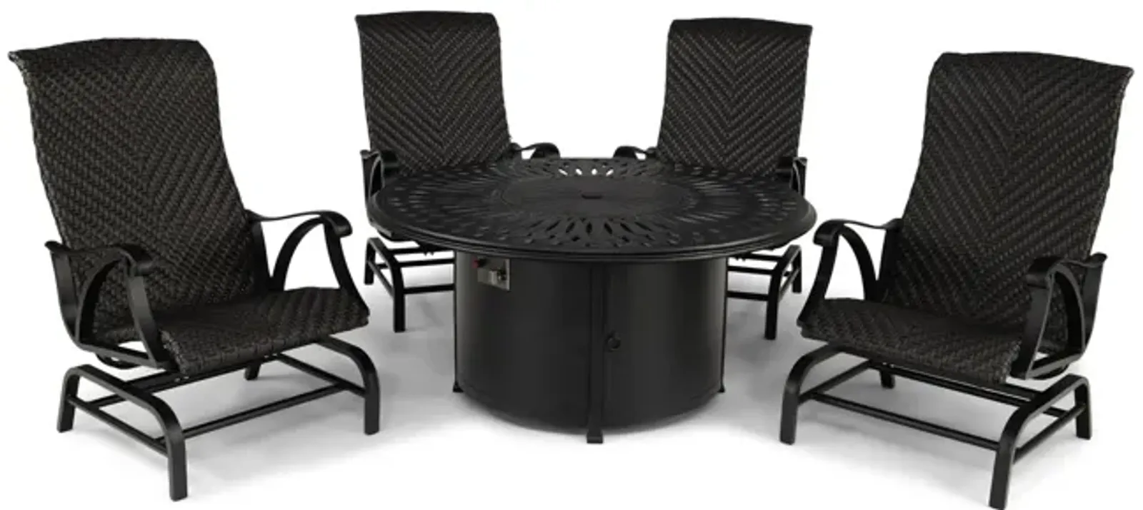 San Tropez 5 Piece Fire Table Chat Set 