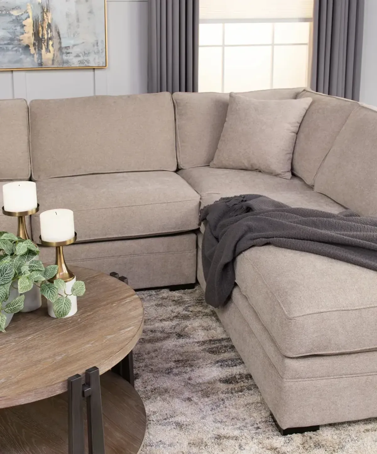 Aries 3 Piece Modular Sectional - Right Chaise