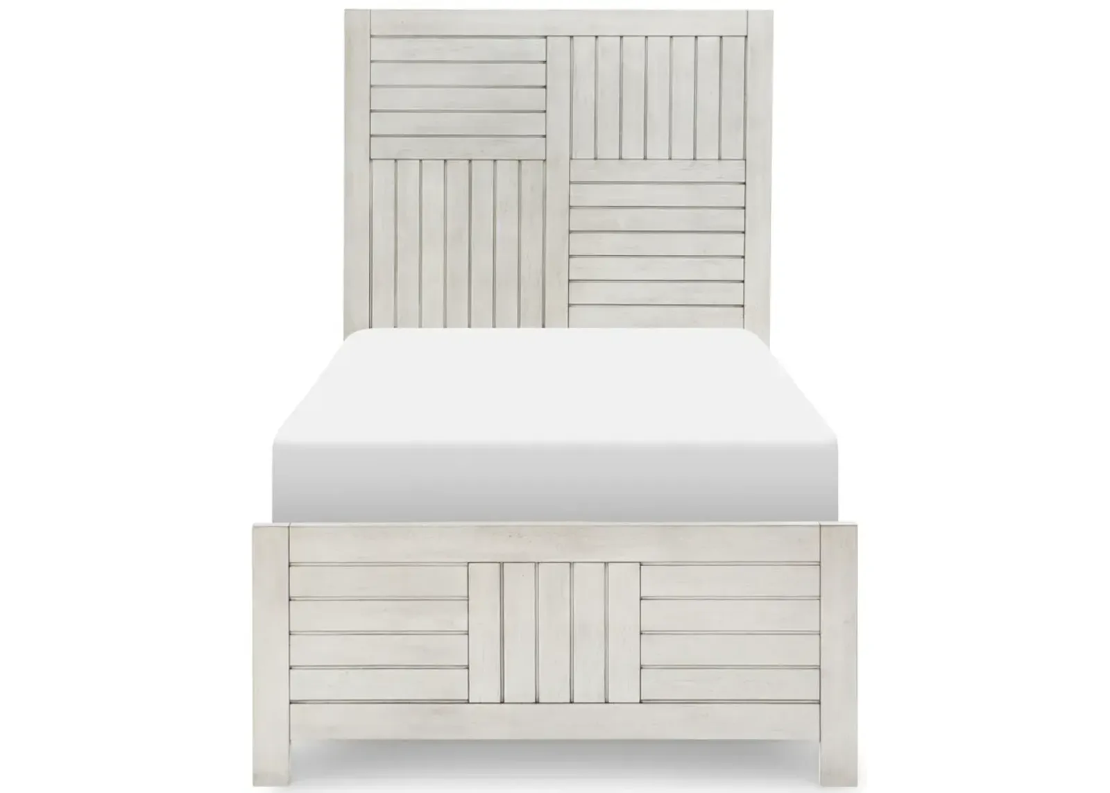 Bay Lake Twin Bed - White