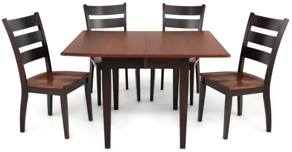 Saber Solid Maple Table With 2 leaves and 4 Lillian dining chairs