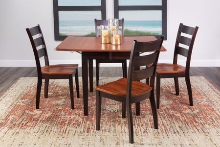 Saber Solid Maple Table With 2 leaves and 4 Lillian dining chairs