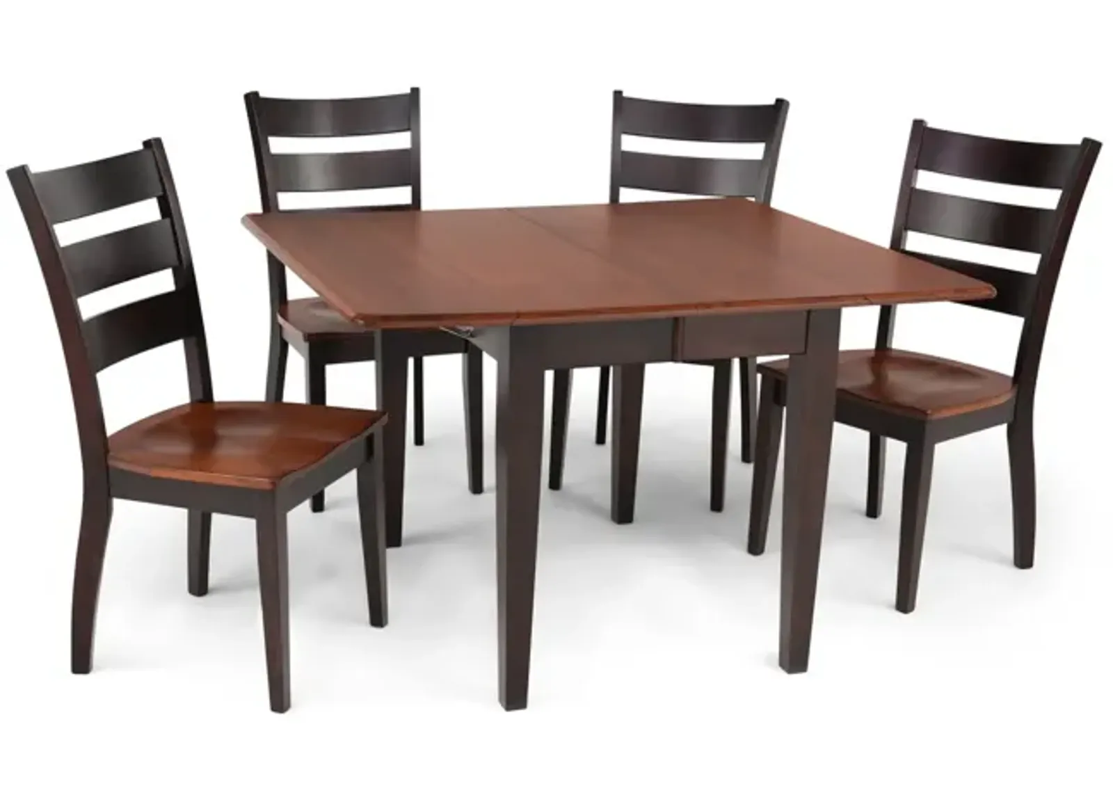 Saber Solid Maple Table With 2 leaves and 4 Lillian dining chairs