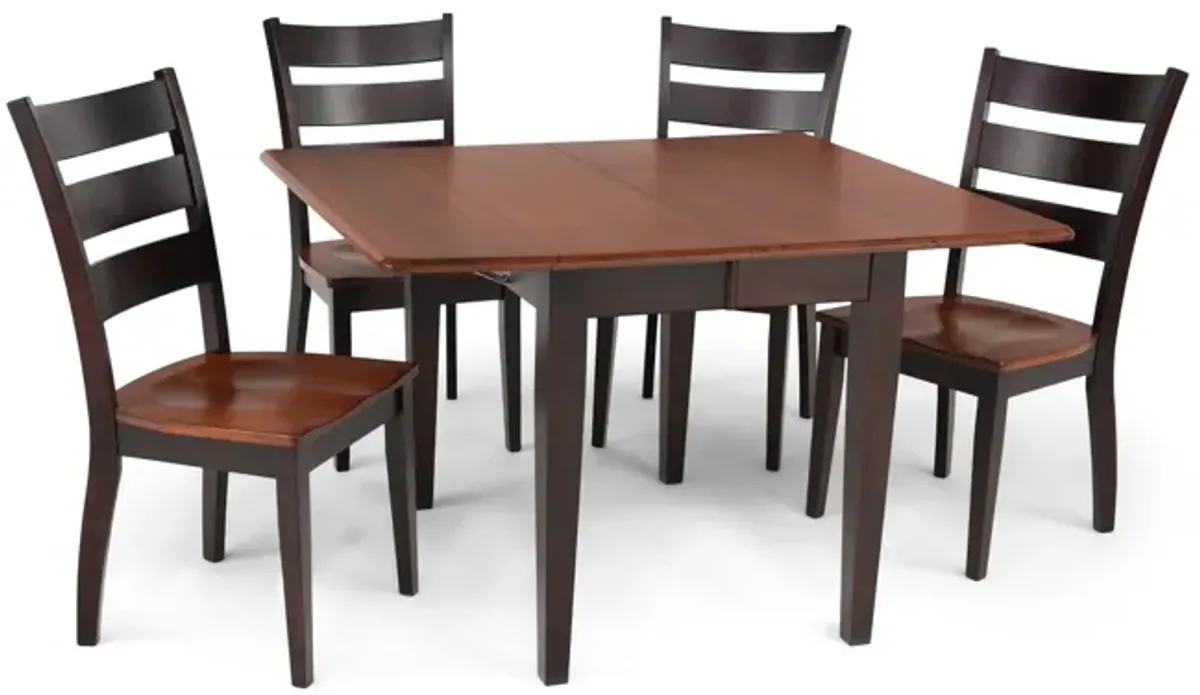 Saber Solid Maple Table With 2 leaves and 4 Lillian dining chairs