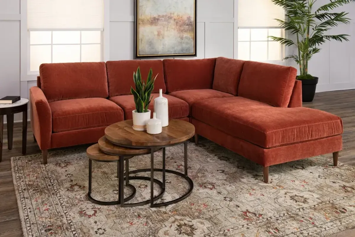 Design Lab Nova 4 Piece Modular Sectional - Right Chaise