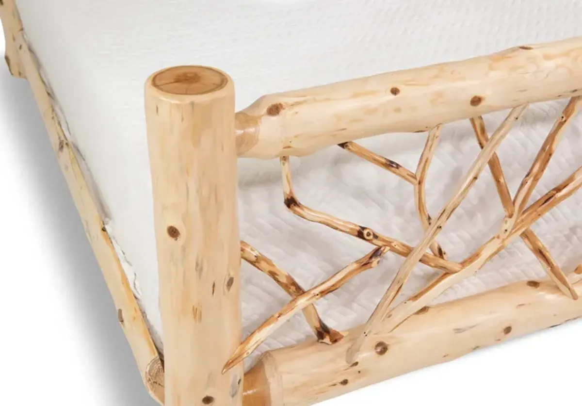 Cedar Log Queen Twig Bed