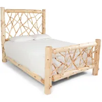 Cedar Log Queen Twig Bed