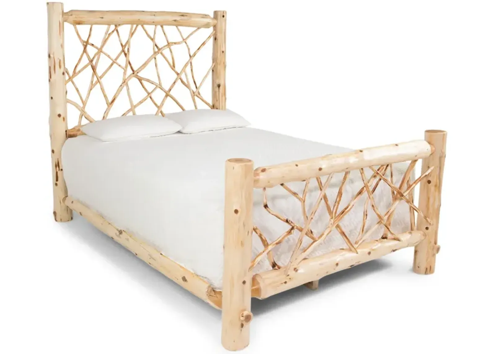 Cedar Log King Twig Bed