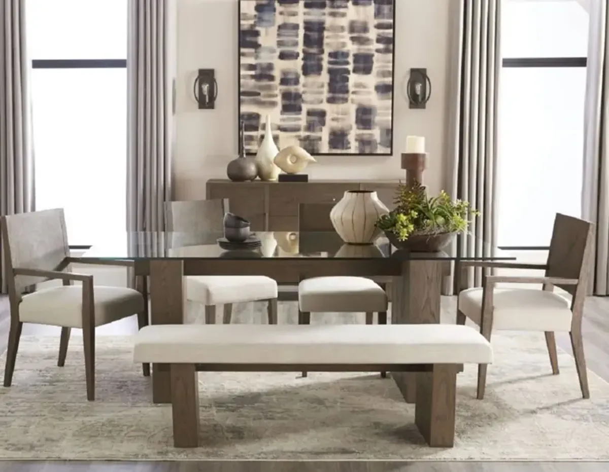Sequoia Table With 2 Side Chairs  2 Arms Chairs And Bench
