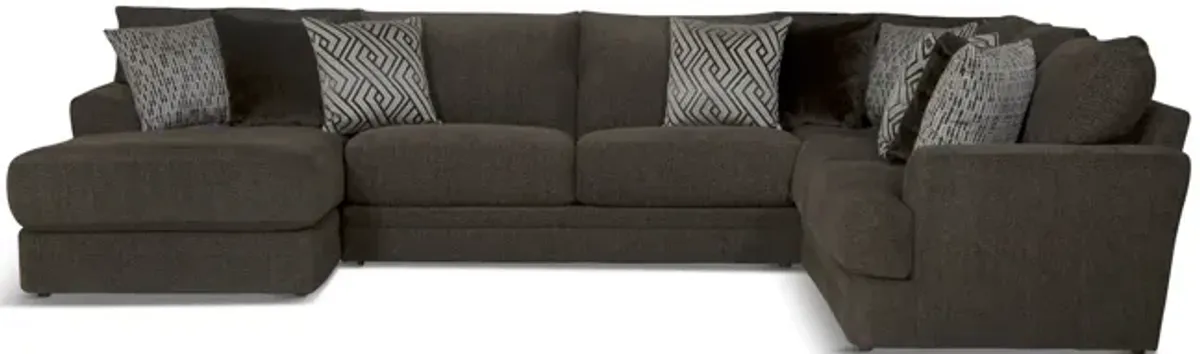 Hubble 3 Piece Modular Sectional With Left Chaise - Noir