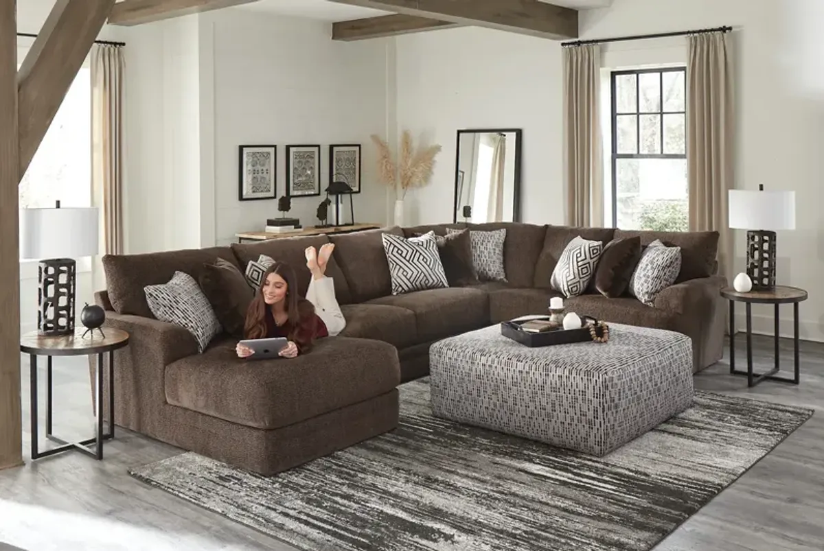 Hubble 3 Piece Modular Sectional With Left Chaise - Noir