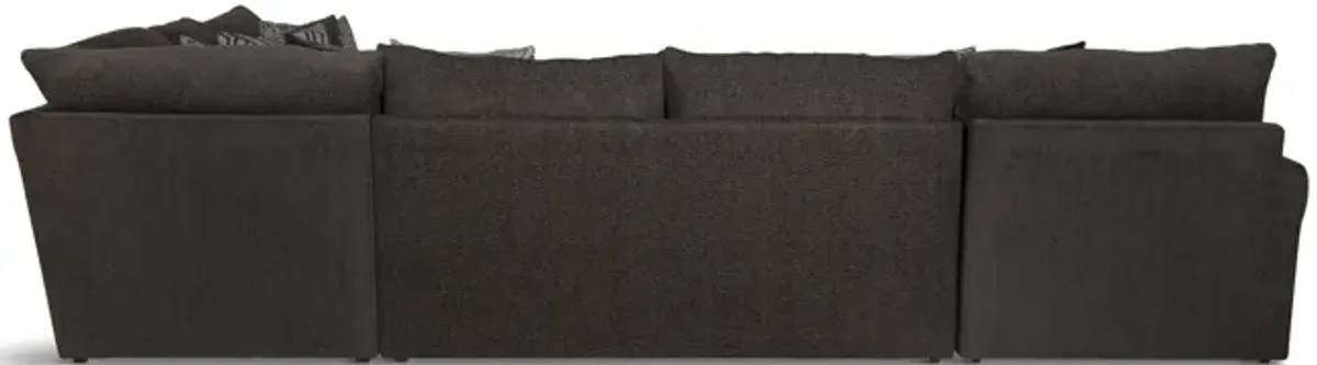 Hubble 3 Piece Modular Sectional With Left Chaise - Noir