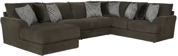 Hubble 3 Piece Modular Sectional With Left Chaise - Noir
