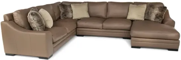 Bernard Leather 3 Piece Modular Sectional