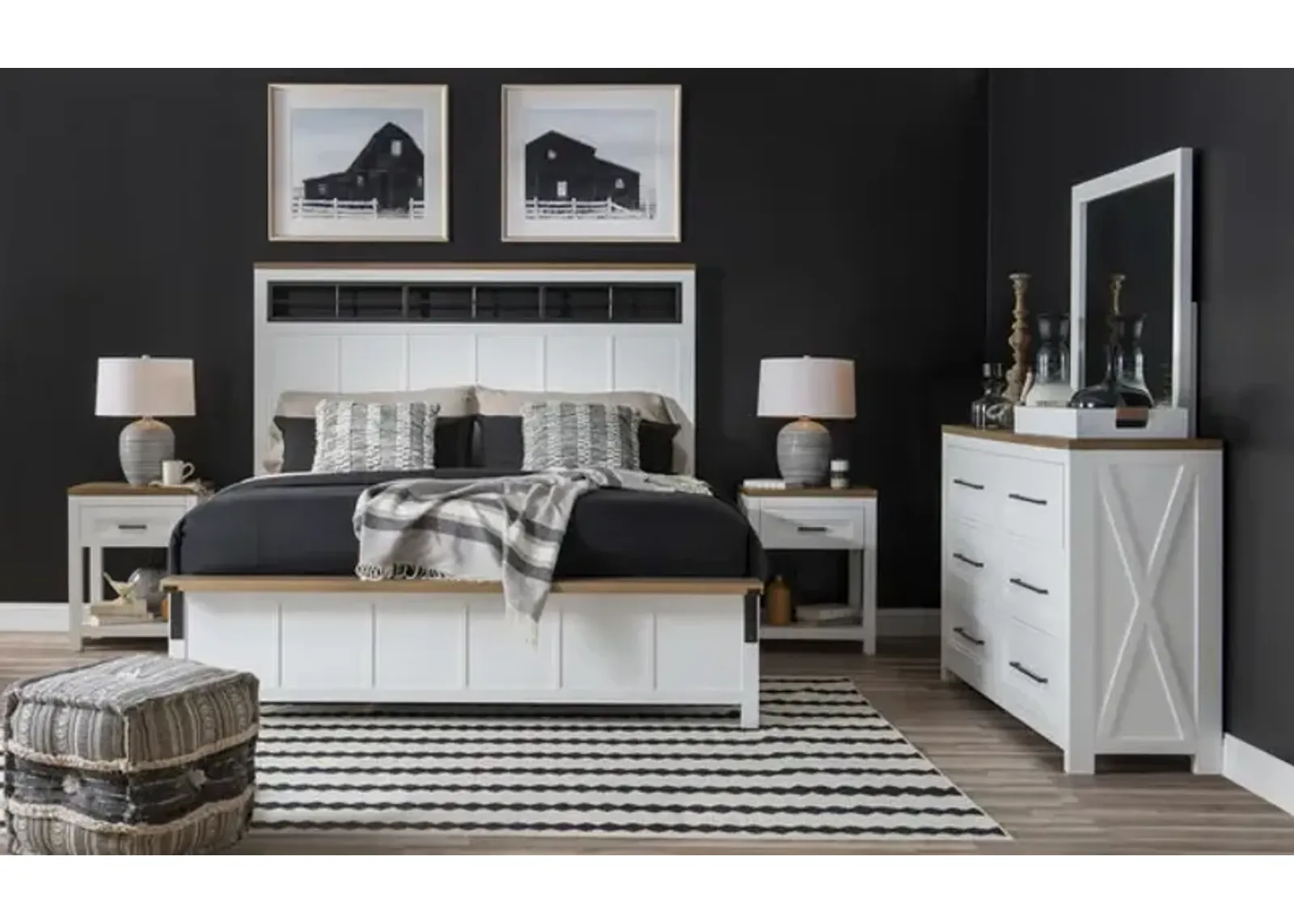 Palmer Queen Bedroom Suite with 1 Drawer Nightstand