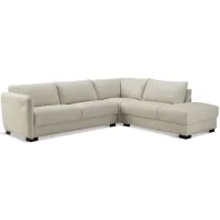 Corine 2 Piece Leather Modular Sectional - Right Chaise