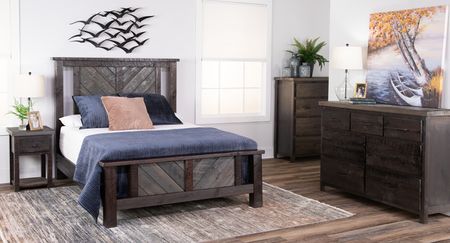Woodshop Carriage King Bedroom Suite With 1 Drawer Nightstand