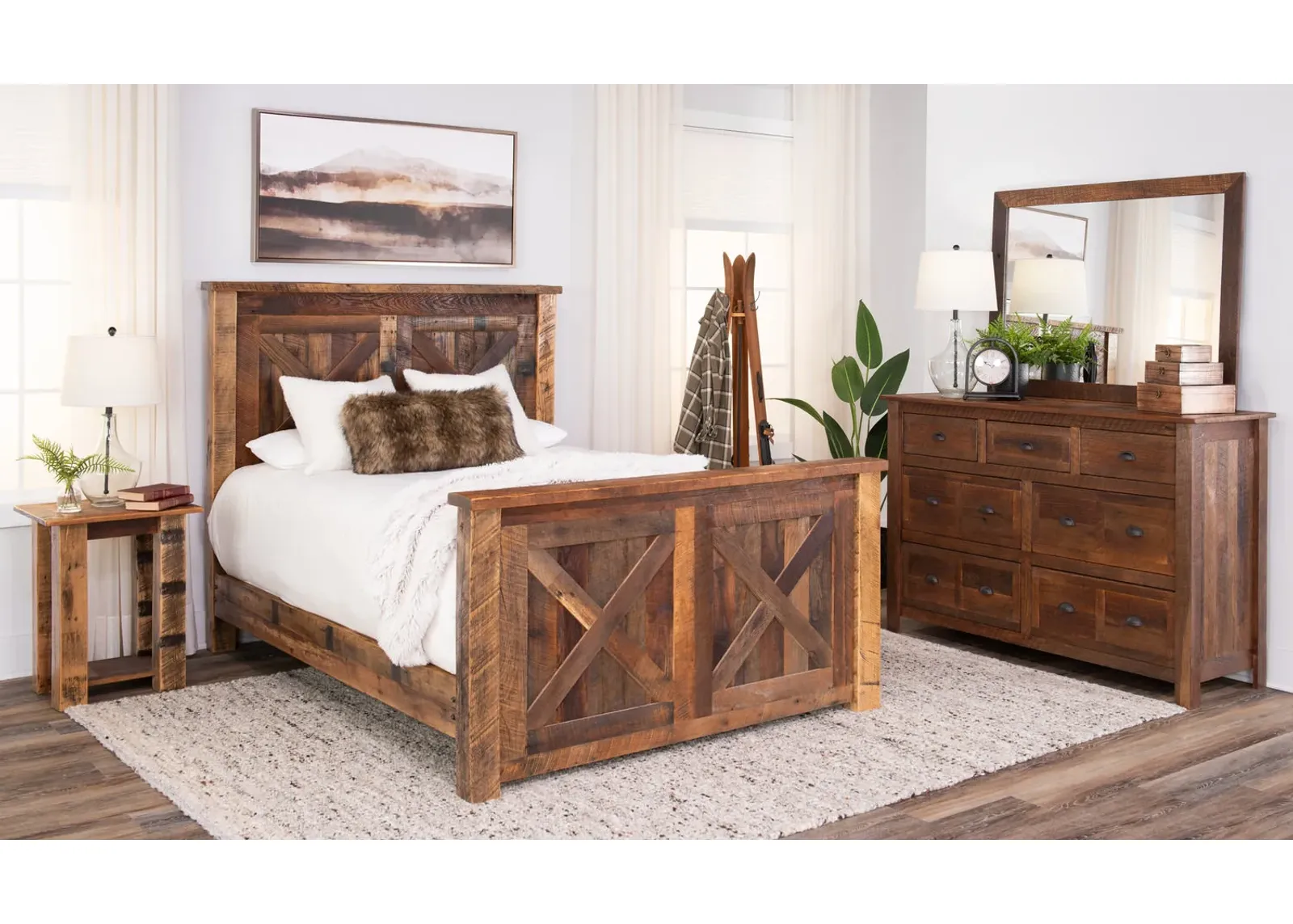 Barnwood Barndoor Bedroom Suite - Queen