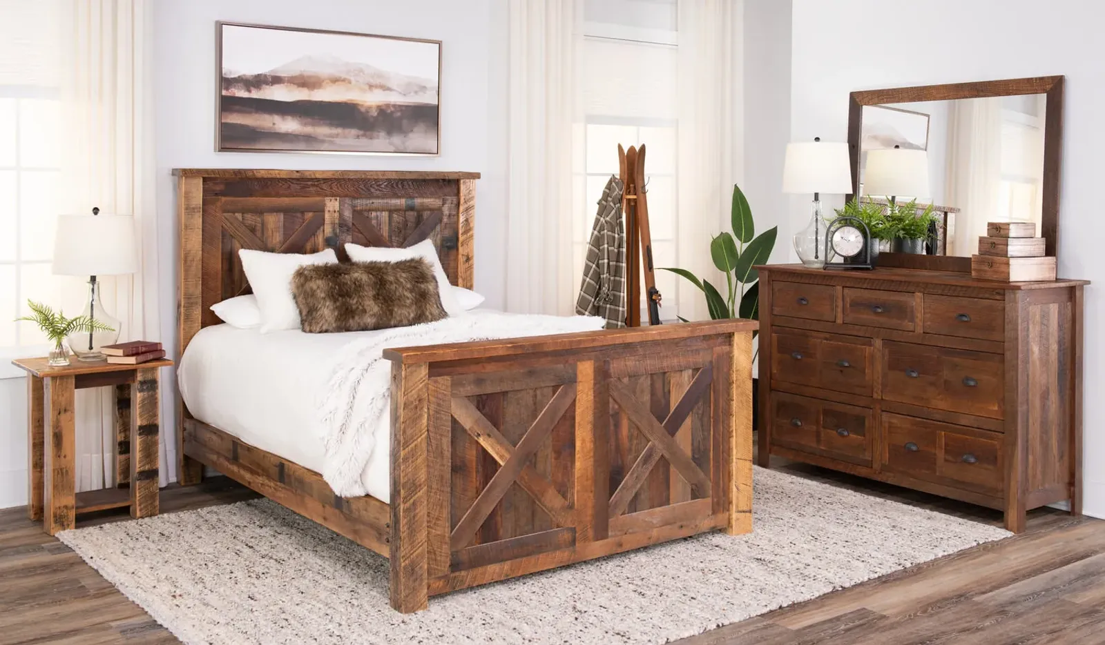 Barnwood Barndoor Bedroom Suite - Queen