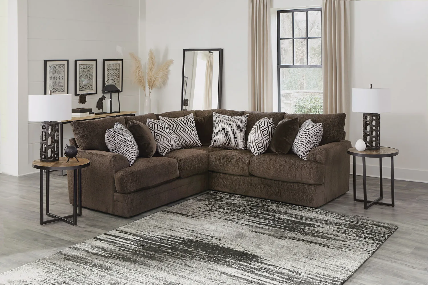 Hubble 2 Piece Sectional - Noir Right Loveseat