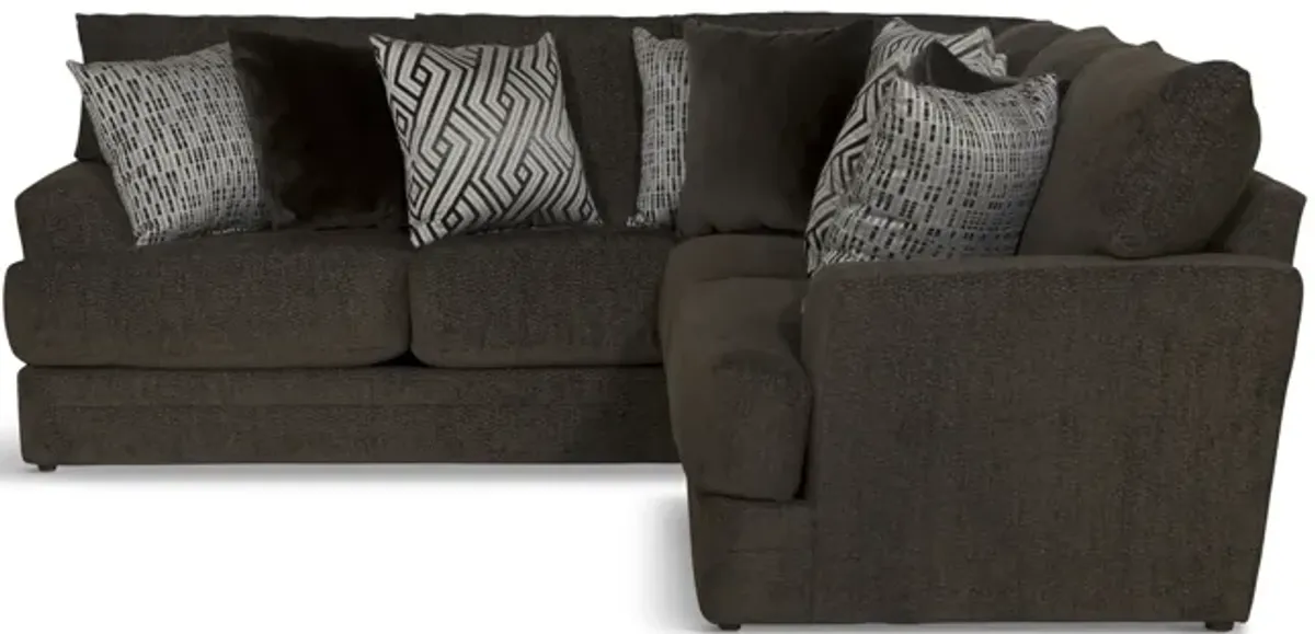 Hubble 2 Piece Sectional - Noir Left Loveseat