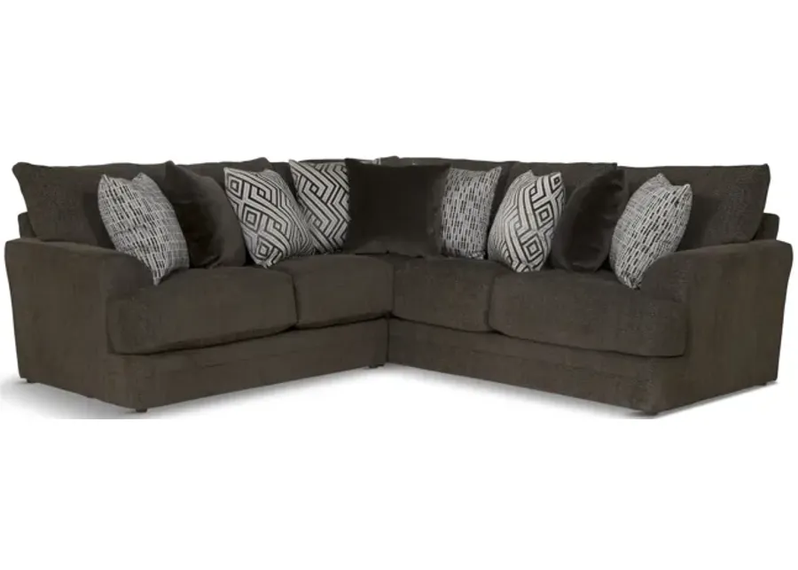 Hubble 2 Piece Sectional - Noir Left Loveseat