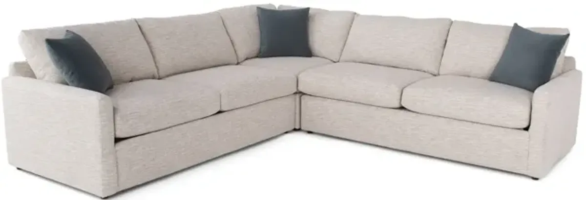 Violet 3 Piece Sectional - Right Arm Queen Sleeper