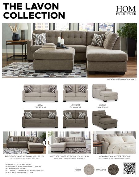Lavon 2 Piece Sectional with Left Chaise - Pebble