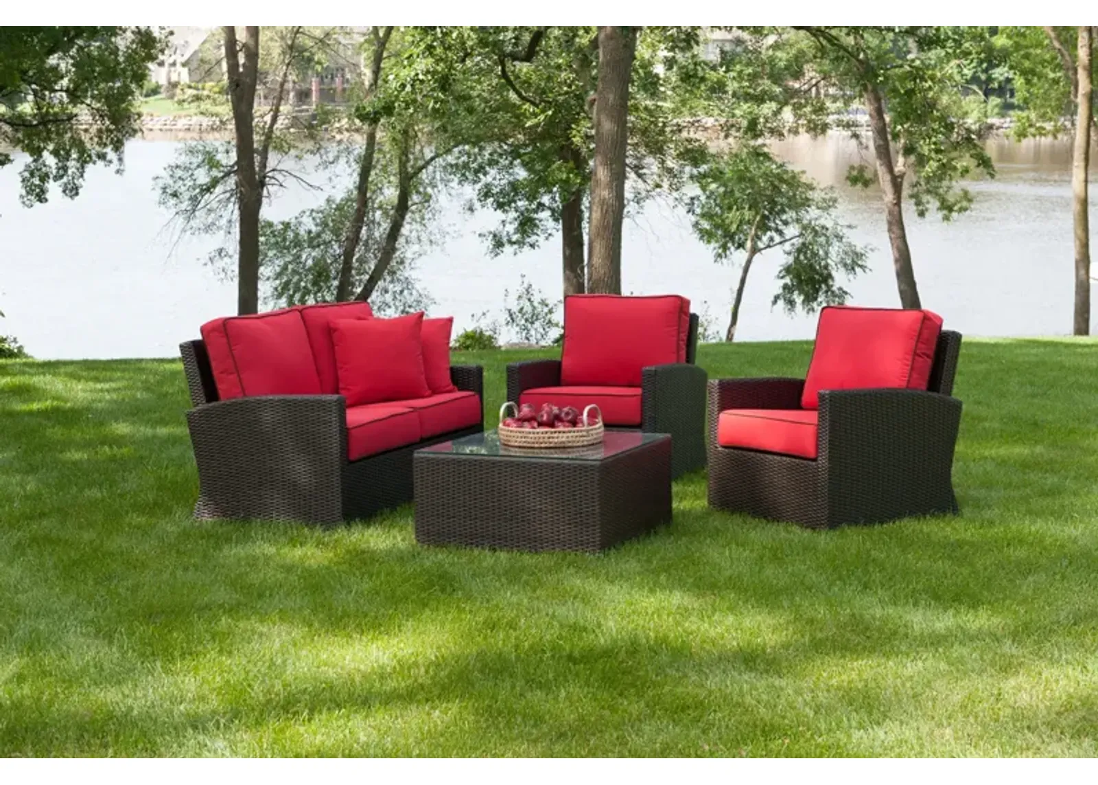 Metro 4 Piece Wicker Porch Group