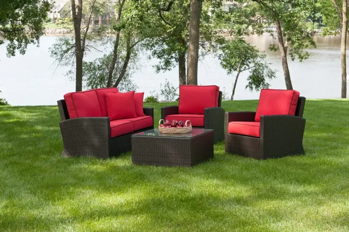 Metro 4 Piece Wicker Porch Group