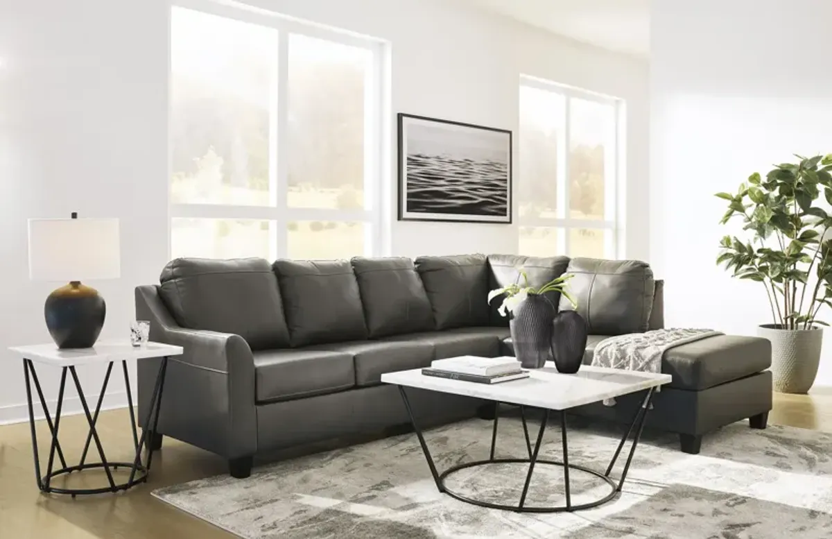 Ariel Leather Sectional