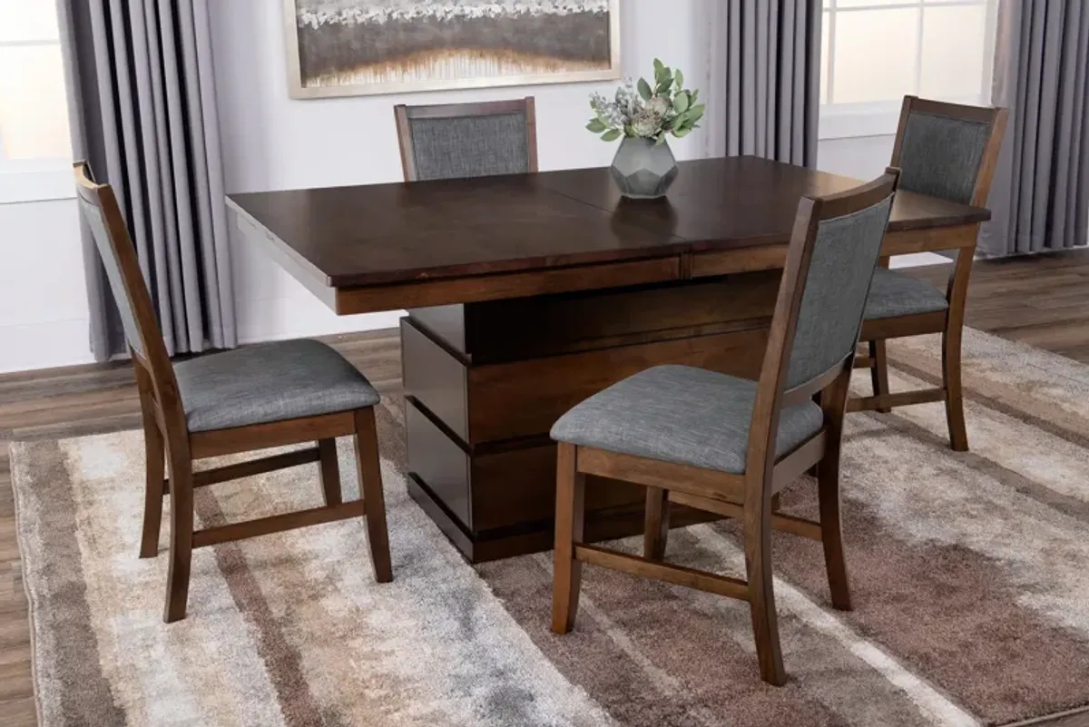 Chesney Adjustable Height Table With 4 Side Chairs