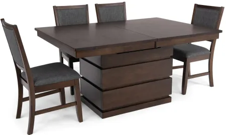 Chesney Adjustable Height Table With 4 Side Chairs