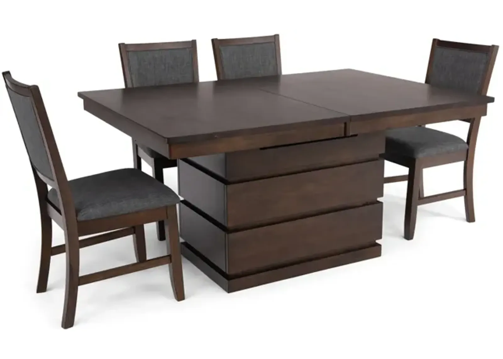 Chesney Adjustable Height Table With 4 Side Chairs